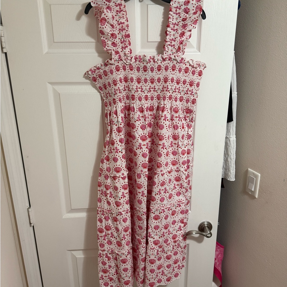 Hill House Pink and Red Patterned Dress